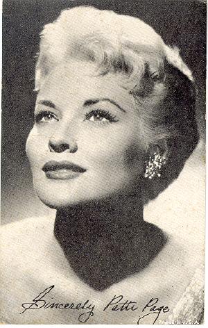 Patti Page on Arcade   Celebrity   Patti Page 1950s Television And Music Entertainer